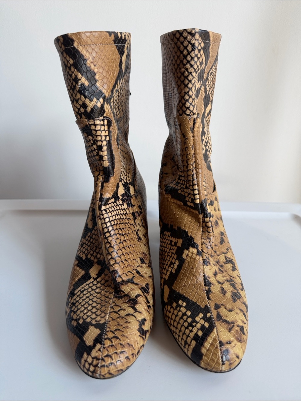 Zara Snake Print Ankle Boots